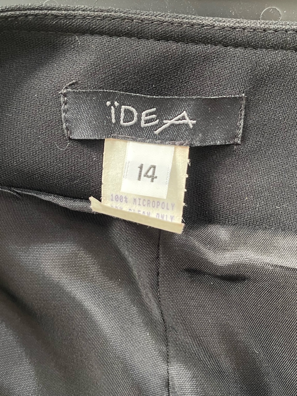 IdeA USA Career Collection Black Skirt with Decorative Buttons, Sz 14 - Picture 4 of 4